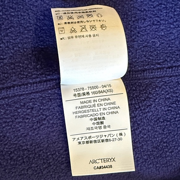 Arc'teryx sz XS Covert Hoodie fleece polar tech Deep Blue Ski Jacket - Picture 10 of 13